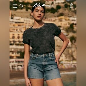 Sézane Conrad t-shirt in faded black